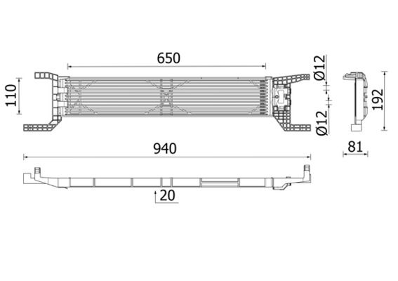 Ölkühler, Automatikgetriebe MAHLE CLC324000P