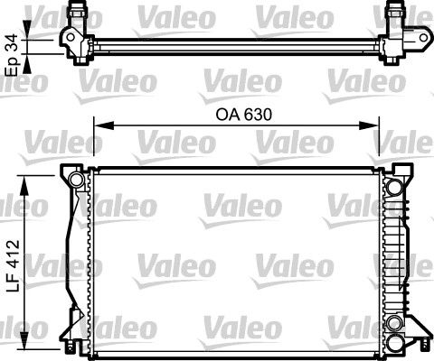 Kühler, Motorkühlung VALEO 734270