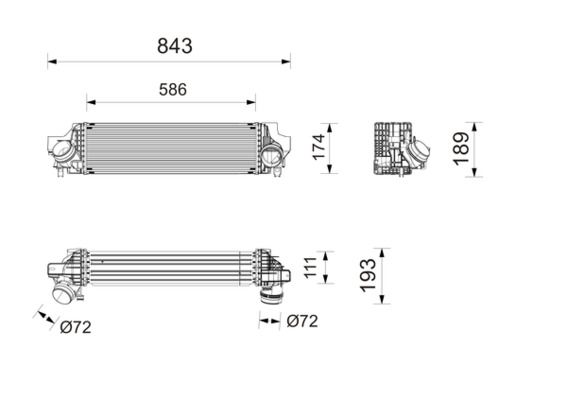 Ladeluftkühler MAHLE CI780000P