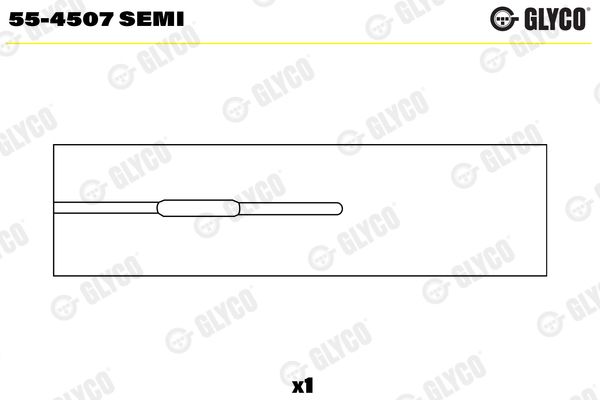 Lagerbuchse, Pleuel GLYCO 55-4507SEMI