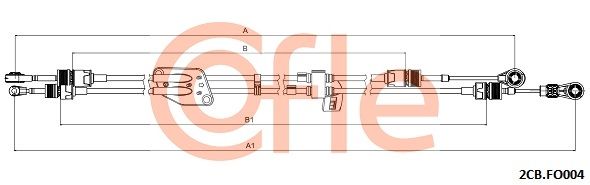 Seilzug Schaltgetriebe COFLE 2CB.FO004