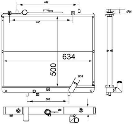 Kühler, Motorkühlung MAHLE CR1747000S