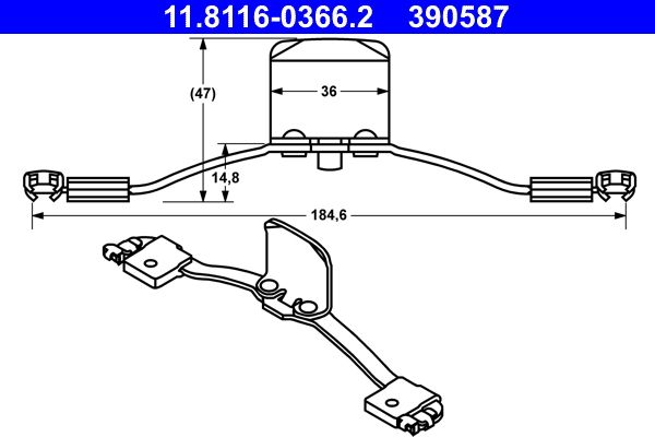 Feder, Bremssattel ATE 11.8116-0366.2