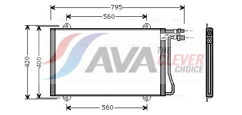 Kondensator, Klimaanlage AVA QUALITY COOLING MS5219