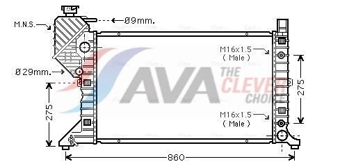 Kühler, Motorkühlung AVA QUALITY COOLING MSA2343