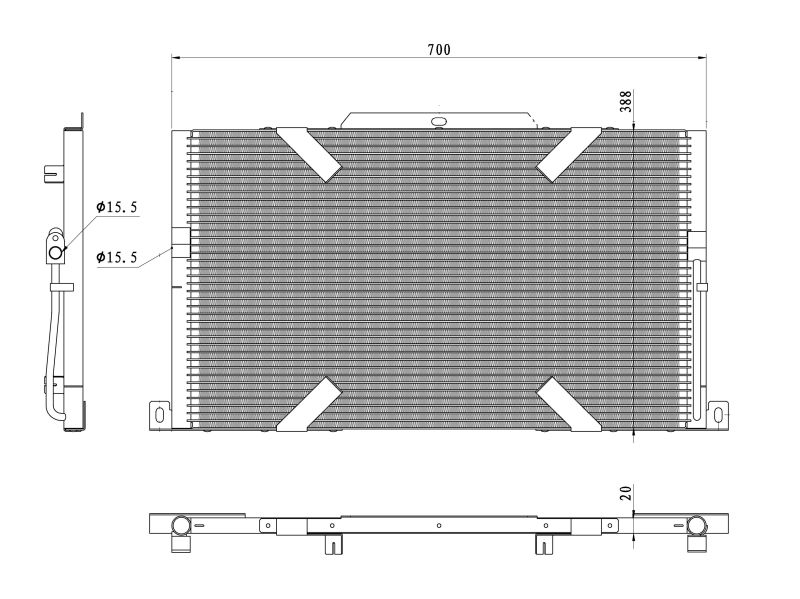 Kondensator, Klimaanlage NRF 350489