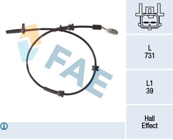 Sensor, Raddrehzahl FAE 78223