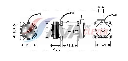 Kompressor, Klimaanlage AVA QUALITY COOLING CNAK030