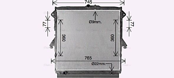 Kühler, Motorkühlung AVA QUALITY COOLING fd2667
