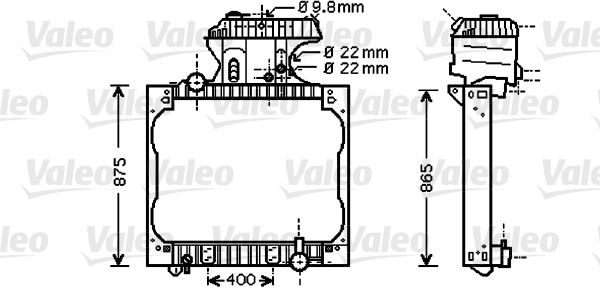 Kühler, Motorkühlung VALEO 733428