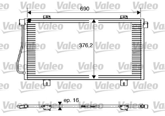 Kondensator, Klimaanlage VALEO 817742