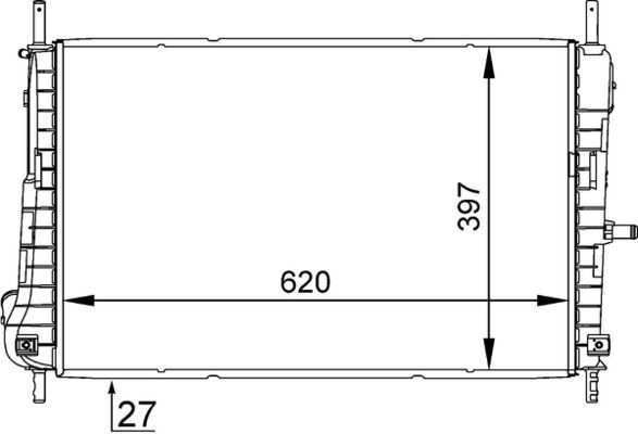 Kühler, Motorkühlung MAHLE CR1347000S