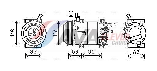 Kompressor, Klimaanlage AVA QUALITY COOLING HYK323