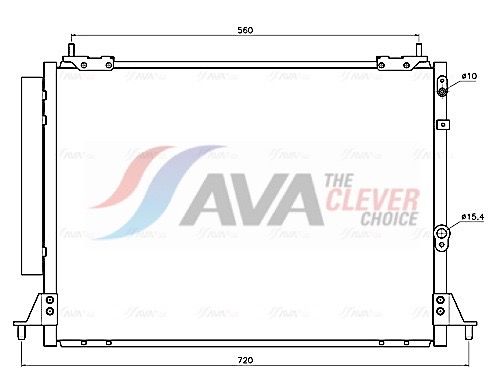 Kondensator, Klimaanlage AVA QUALITY COOLING TO5795D