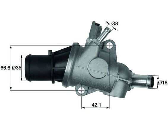 Thermostat, Kühlmittel MAHLE TI16788