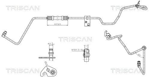 Hydraulikschlauch Lenkung TRISCAN 8516 16043