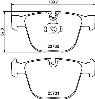 Bremsbelagsatz Bremsbeläge HELLA 8DB 355 010-751