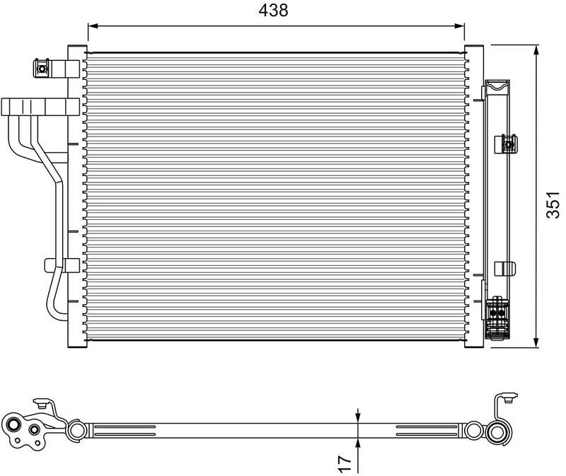 Kondensator, Klimaanlage VALEO 814399