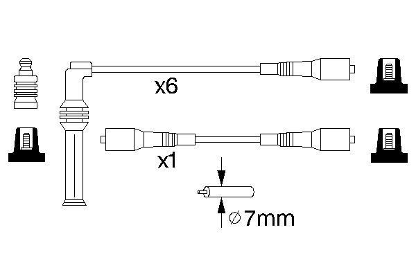 Zündleitungssatz BOSCH 0 986 356 729