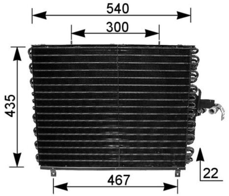 Kondensator, Klimaanlage MAHLE AC166000S