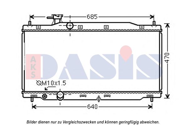 Kühler, Motorkühlung AKS DASIS 010024N