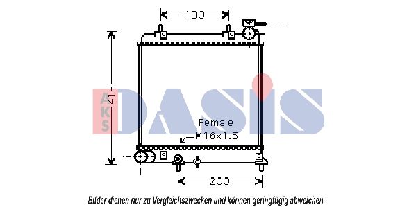 Kühler, Motorkühlung AKS DASIS 510042N