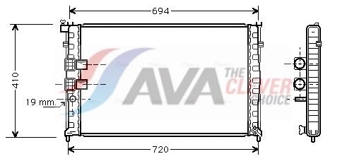 Kühler, Motorkühlung AVA QUALITY COOLING PE2178