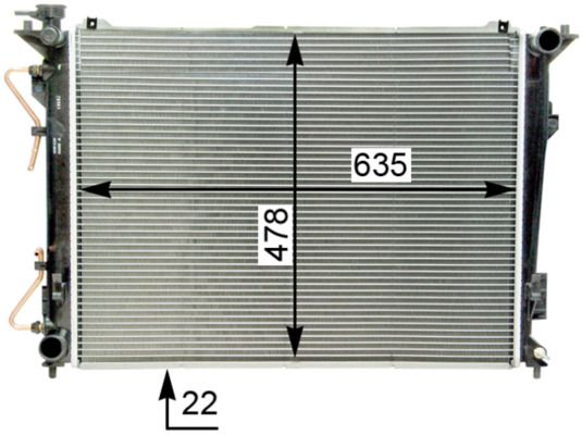 Kühler, Motorkühlung MAHLE CR1338000S