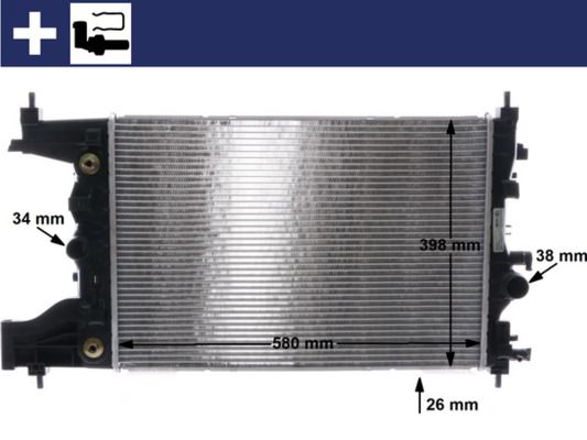 Kühler, Motorkühlung MAHLE CR2123000S