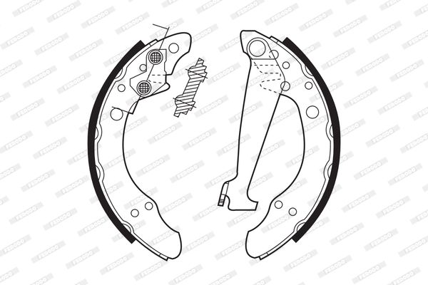 Bromsbackar, sats FERODO FSB408