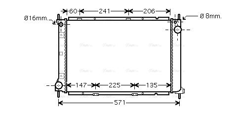 Kühler, Motorkühlung AVA QUALITY COOLING dn2250