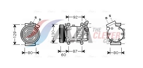 Kompressor, Klimaanlage AVA QUALITY COOLING RTAK080