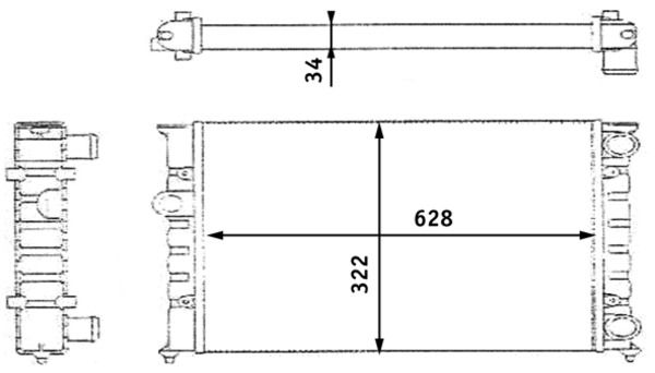 Kühler, Motorkühlung MAHLE CR348000S