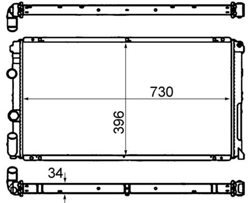 Kühler, Motorkühlung MAHLE CR204000S