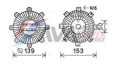Kupplung, Kühlerlüfter AVA QUALITY COOLING MTC222