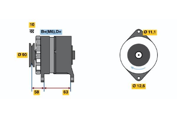 Generator BOSCH 0 986 035 630