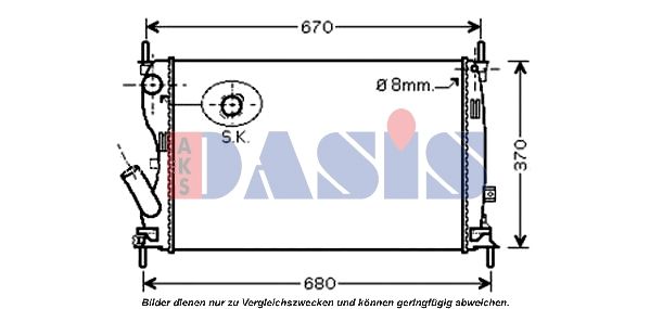 Kühler, Motorkühlung AKS DASIS 090106N