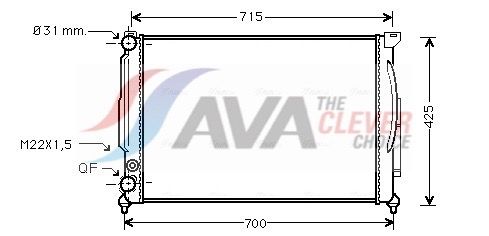 Kühler, Motorkühlung AVA QUALITY COOLING AIA2105