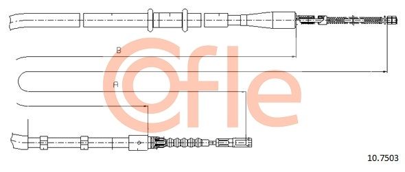 Seilzug Feststellbremse COFLE 10.7503