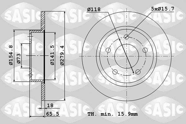 Bremsscheibe SASIC 2464J84J