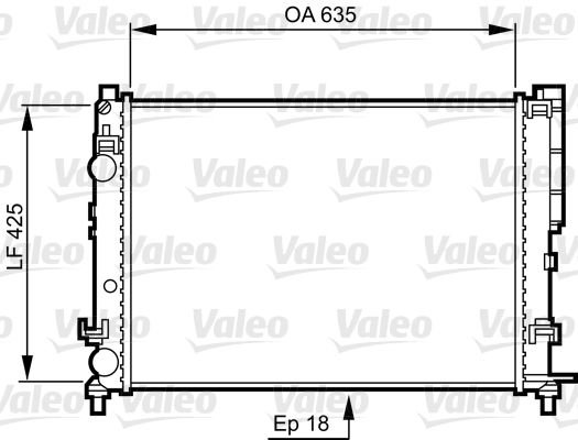 Kühler, Motorkühlung VALEO 732544
