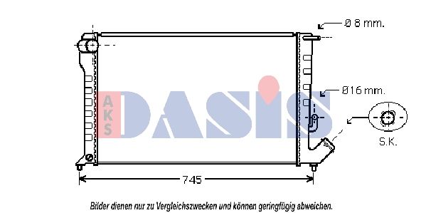 Kühler, Motorkühlung AKS DASIS 060031N