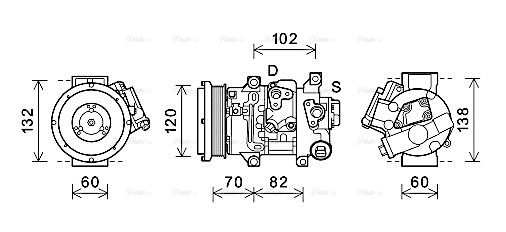 Kompressor, Klimaanlage AVA QUALITY COOLING tok721