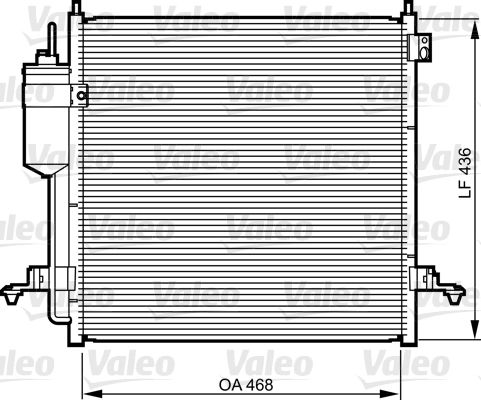Kondensator, Klimaanlage VALEO 814214