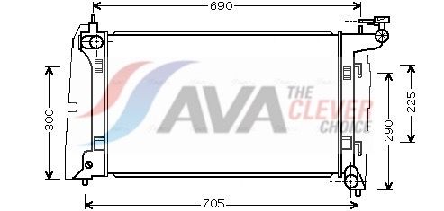 Kühler, Motorkühlung AVA QUALITY COOLING TO2323