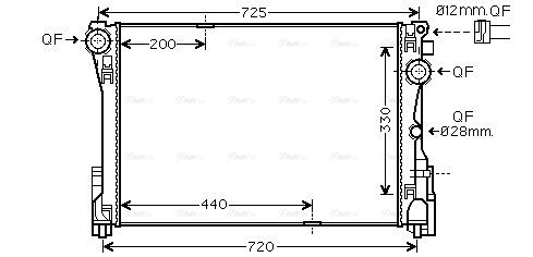 Kühler, Motorkühlung AVA QUALITY COOLING ms2693