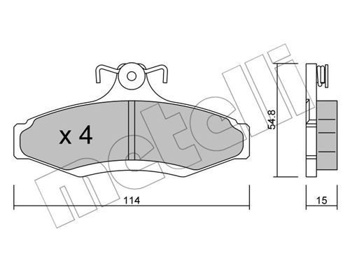 Bremsbelagsatz, Scheibenbremse METELLI 22-0369-0