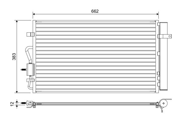 Klimakondensator Klimakühler VALEO 822666