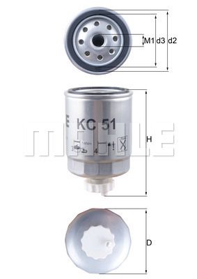 Bränslefilter KNECHT KC 51
