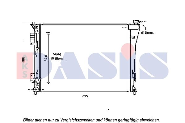 Kühler, Motorkühlung AKS DASIS 560084N
